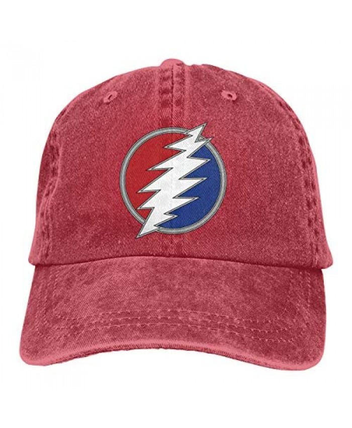 Dead & Company 100% Cotton Pigment Dyed Low Profile Six Panel Cap Hat Red …