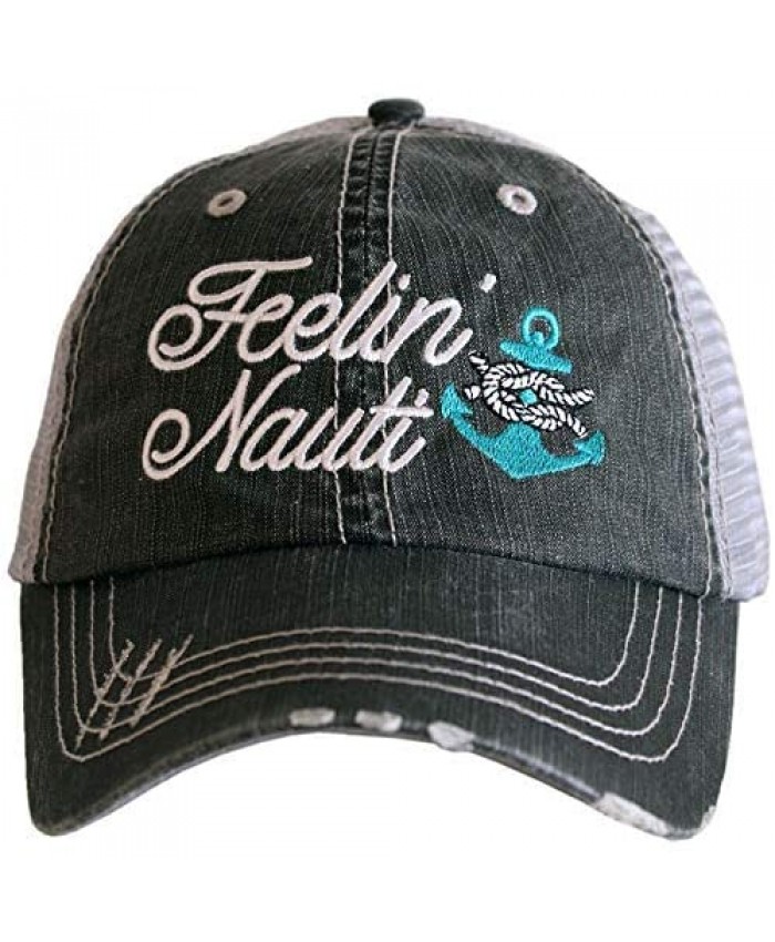 KATYDID Feelin Nauti Baseball Hat - Trucker Hat for Women - Stylish Cute Ball Hat