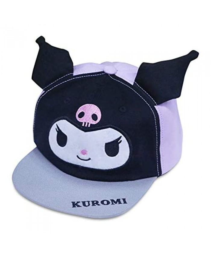 Kuromi Hat Cute Cartoon Adjustable Baseball Cap Anime Cosplay Headwear for Boys and Girls Purple