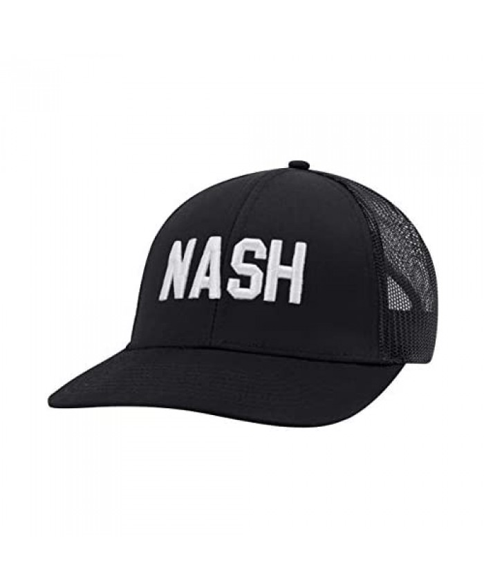 NASH Hat – Tennessee Trucker Hat Baseball Cap Snapback Golf Hat (Black)