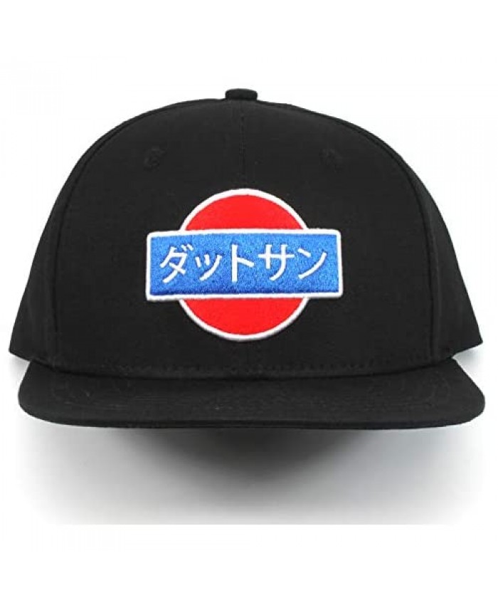 Rotary13B1 Datsun Kanji Baseball Cap - Flat Brim Black Hat