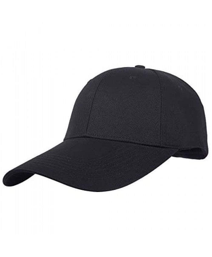Sportmusies Ajustable Extra Long Bill Baseball Cap Men Women 100% Cotton Visor Hat