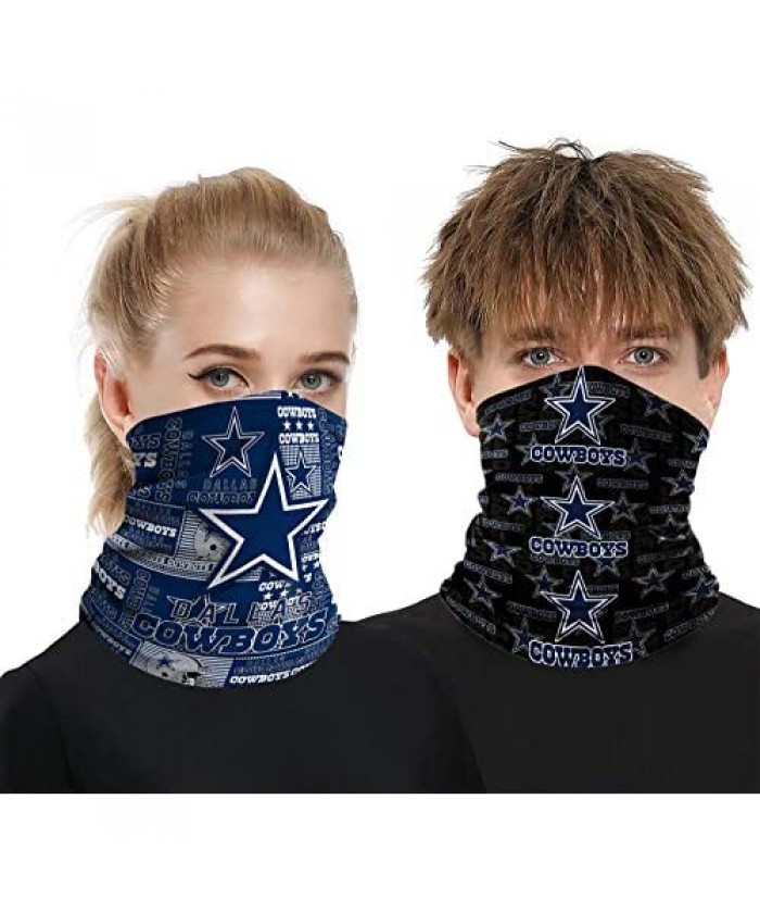 2 Pcs Unisex Neck Gaiter Reusable Face Mask Washable Sun Dust Protection Face Cover Balaclava Scarf Shield for Men Women