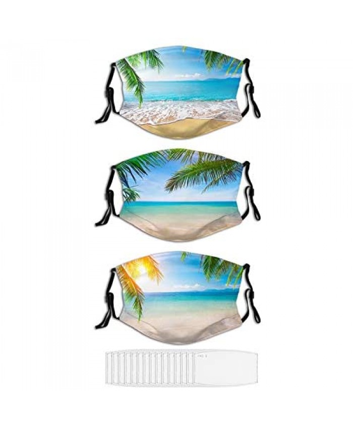 3PCS Face Mask Summer Beach. Starfish Family in Sunglasses Masks for Men Women