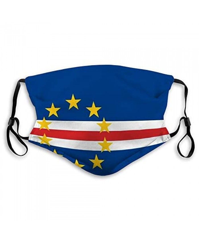 Adjustable Warm Face Scraf National Flag of Cape Verde Country World