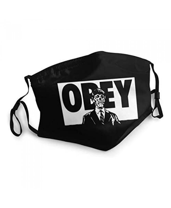 Adult Kids Cloth Face Mask Obey - They Live Dust Masks Reusable Balaclava for Outdoor Black
