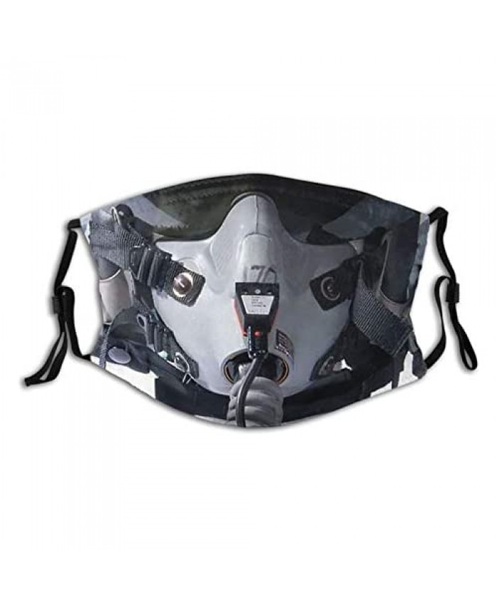 Fighter Pilot Adults Fashion Washable Dust and Windproof Mask Reusable Face Cover Adjustable Ear Straps