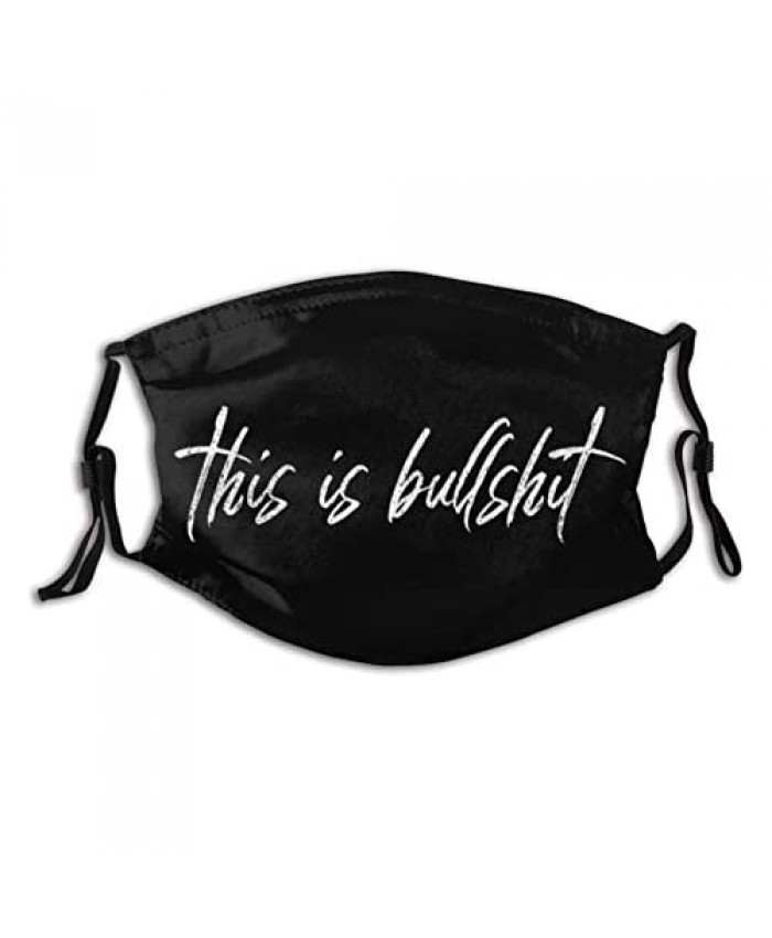 Fu-ck O-ff Co-Vid Unisex Outdoor Dust Cloth Mouth Mask Reusable Face Mask Black-one_Color-
