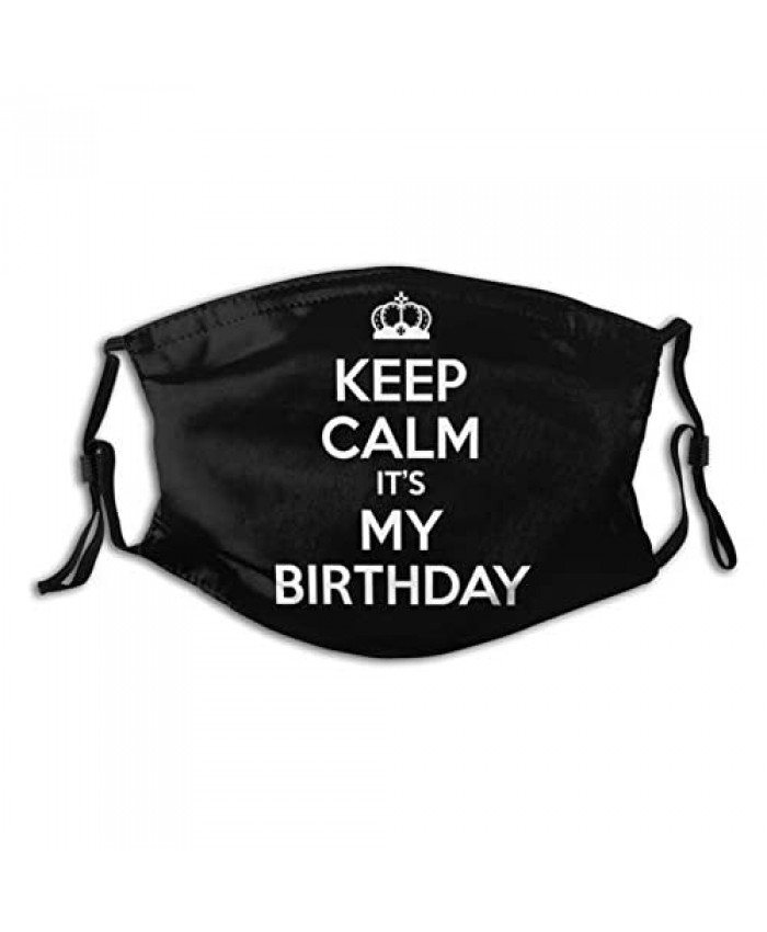It'S My Birthday Face Mask Washable Reusable Balaclava Dustproof Fashion Scarves With 2 Pcs Filters For Unisex