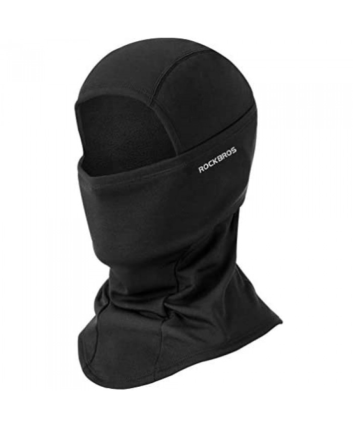 ROCKBROS Balaclava Ski Mask Windproof Face Mask for Men Women Cold Weather Thermal Fleece Hood Full Face Cover Mask for Cycling Motorcycle Helmet Outdoor Black