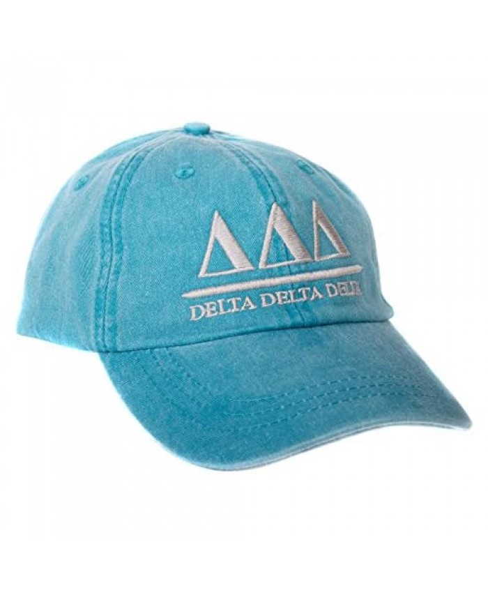 Delta Delta Delta (B) Sorority Embroidered Baseball Hat Cap Cursive Name Font Tri Delta