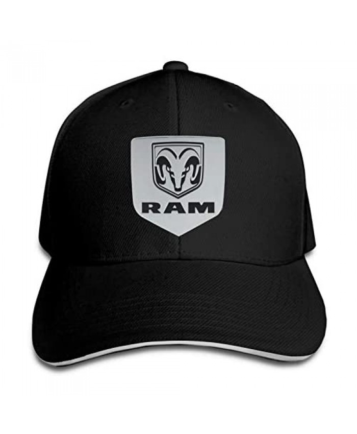 Dodge-Ram-Truck Sandwich Hat Printed Baseball Cap Headgear Unisex Black