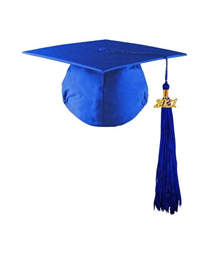 HEPNA 【2020+2021】 Matte Graduation Cap with Tassel for High School College Graduates