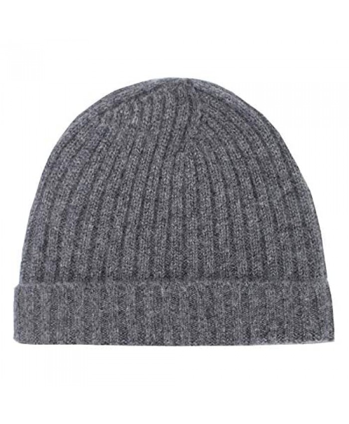 Pure 100% Cashmere Beanie for Men Warm Soft Mens Cashmere Hat in a Gift Box