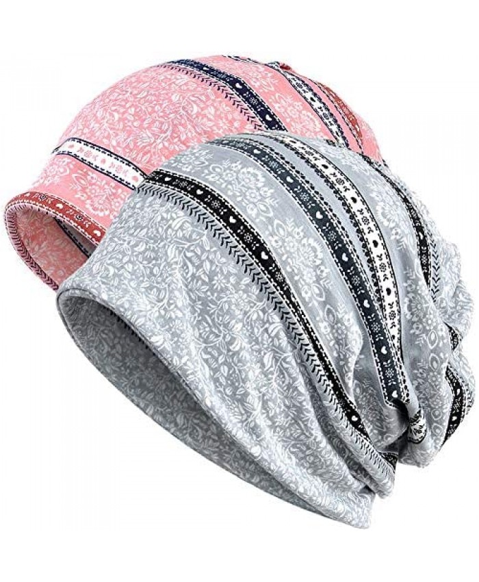 Slouchy Beanie Skull Cap Hat Infinity Scarf Soft Chemo Hats for Cancer