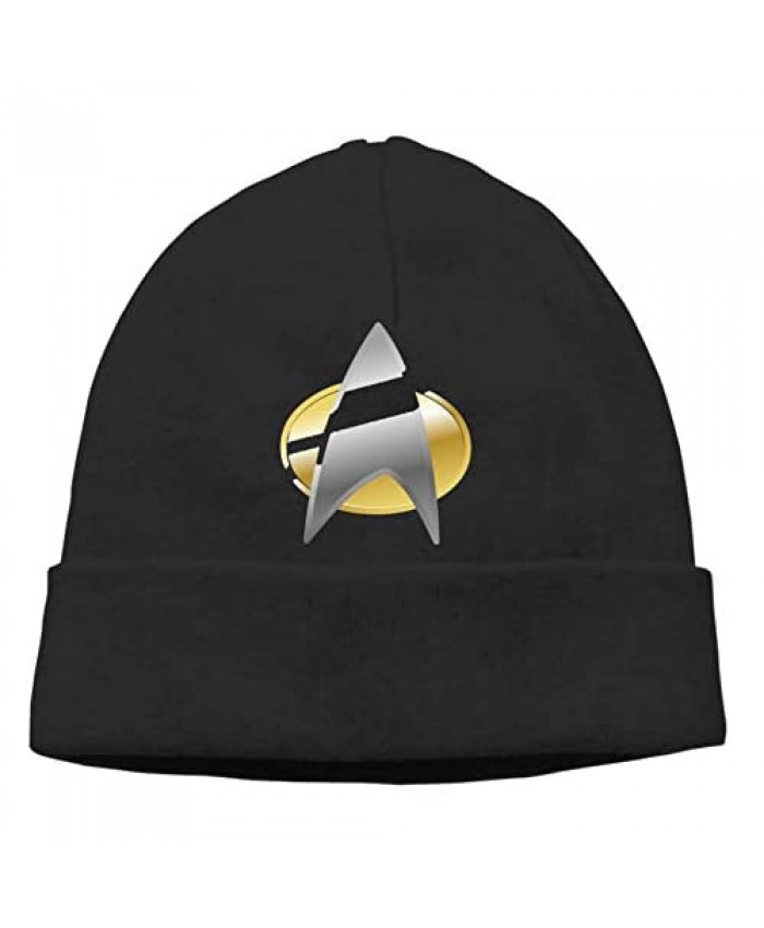 Yamike Star Trek Knitted Caps Soft Caps Warm Beanie Hats for Men Women Black