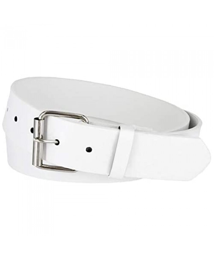 B570 Mens Belt With Silver Roller Buckle COLORS 1 1/2 Wide