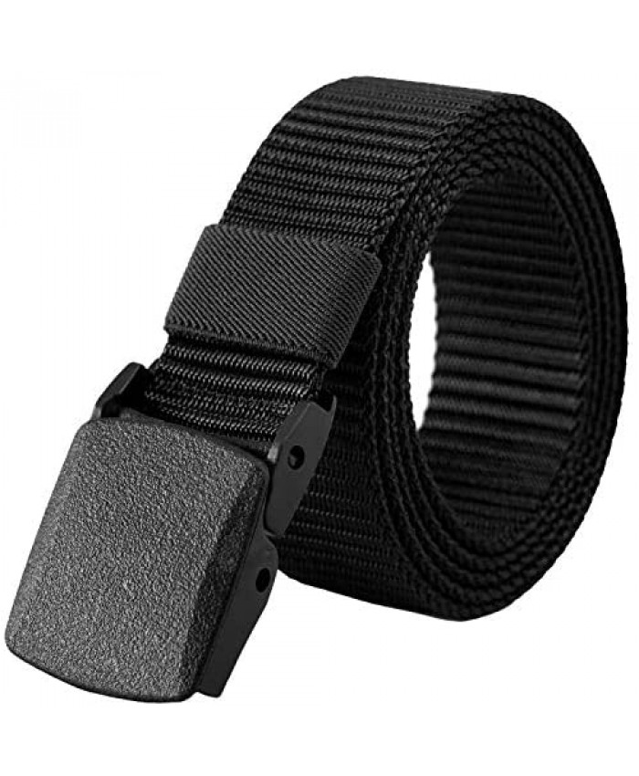 CNHUALAI Belt Mens Nylon Web No Metal Nickel Tactical Breathable Military Waist Belt With Plastic Buckle