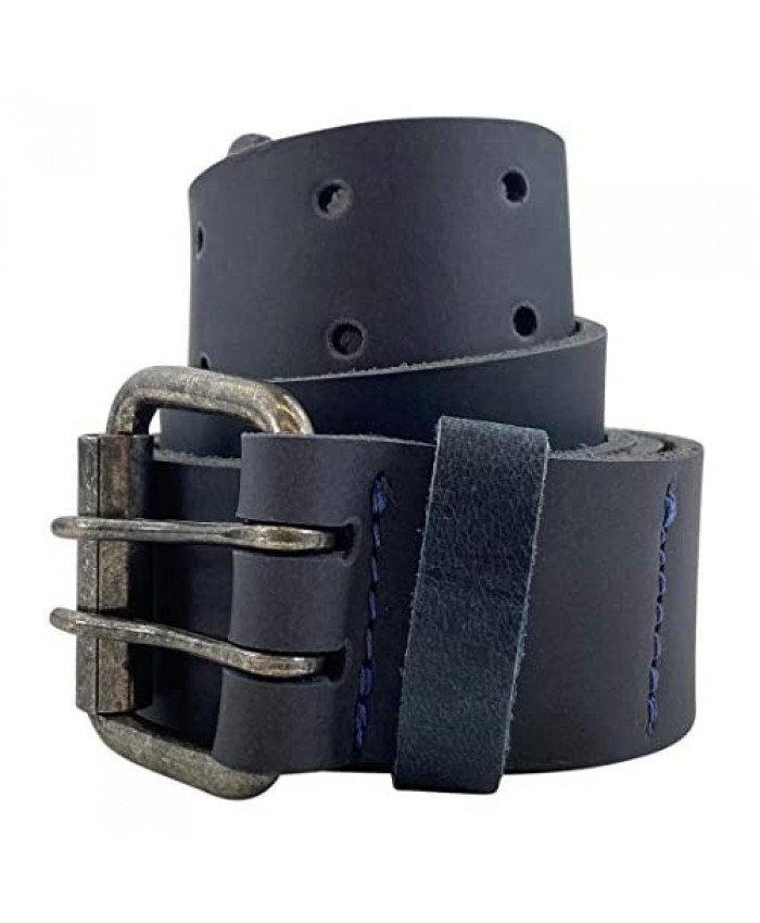 Hide & Drink Rustic Leather Belt/Rustic Double Prong Buckle (1.5 in.)