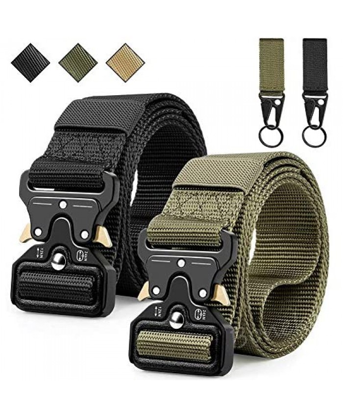 Military Belt Men Tactical Belt with Quick Release Metal Buckle Ideal for military training