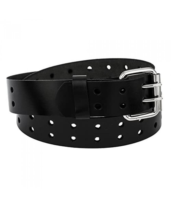 Unisex Two-Hole Genuine Leather Belt - Up to 4XL Available (GL083)