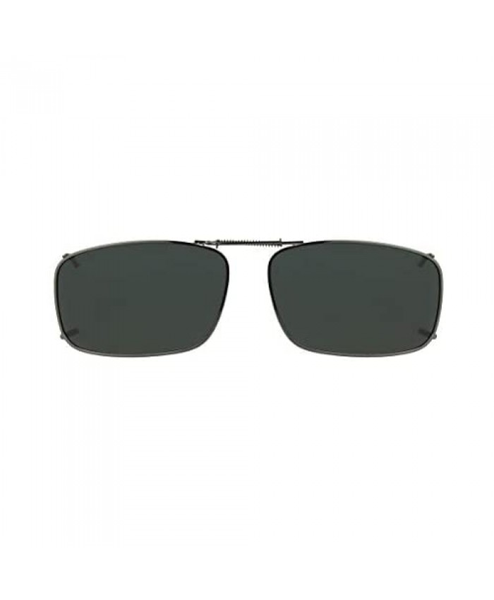 3 Solar Shield Clip-on Polarized Sunglasses Size 54 rec 19 Black Full frame