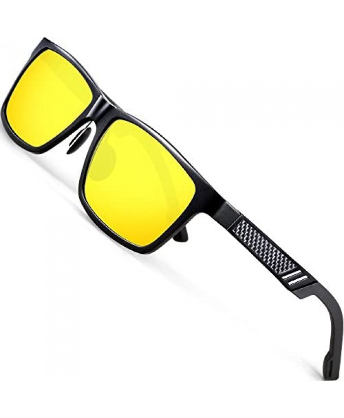 ATTCL Men's Hot Retro Al-Mg Metal Frame Driving Polarized Sunglasses For Men Women