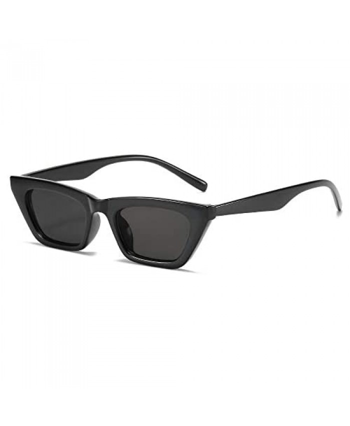 BOJOD Square Cat Eye Sunglasses For Women Fashion Vintage Trendy Cateye Sunglasses For women Black