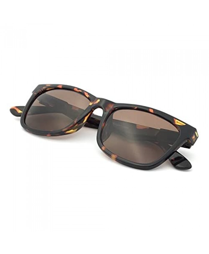 J+S Mission Mark II Rectangle Frame Sunglasses Polarized 100% UV protection Spring Hinged