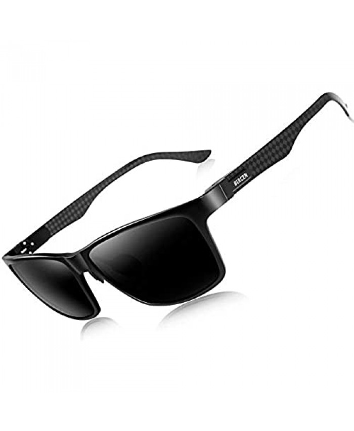 Mens Sunglasses Polarized UV Protection Fishing Driving Carbon Fiber Sunglasses for Men Mirrored Lens