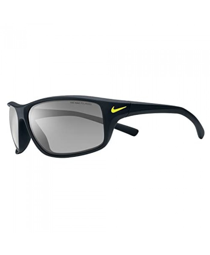 Nike Adrenaline Sunglasses Matte Black Grey with Silver Flash Lens