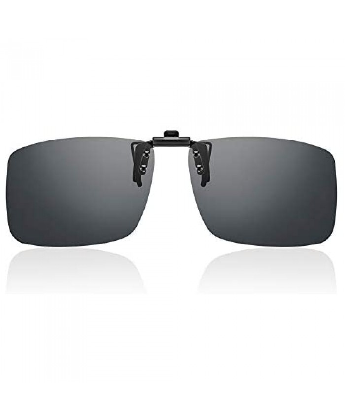 OIIDMAEN Premium Clip on Sunglasses over Prescription Glasses Polarized Flip Up Sunglasses for Men and Women
