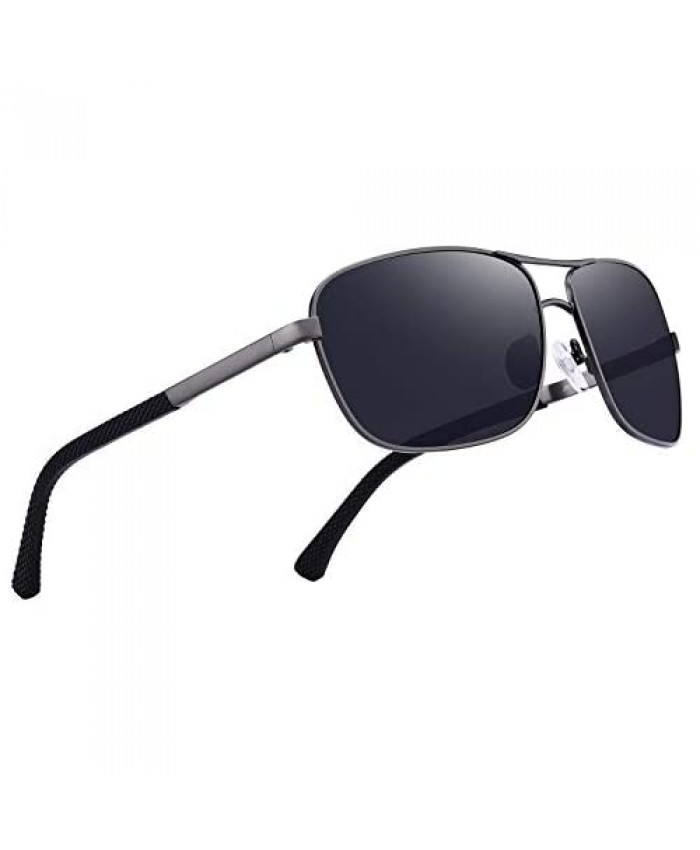 OLIEYE Men Classic Rectangle Sunglasses HD Polarized Sun glasses For Driving TR90 Legs UV400
