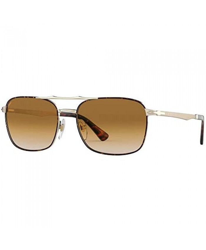 Persol PO2454S Sunglasses 107551 Gold Havana/Clear Gradient Brown Lens 60mm