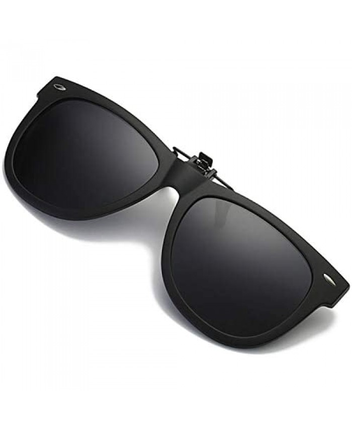 Polarized Clip on Sunglasses Oversized UV Protection Sun Glasses Clip-on Prescription Glasses