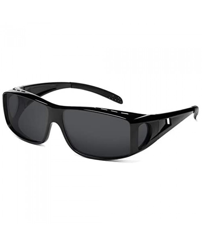 Polarized Sunglasses Fit Over Glasses Oversized Wrap-Around Sunglasses 100% UV Protection for Men & Women Driving