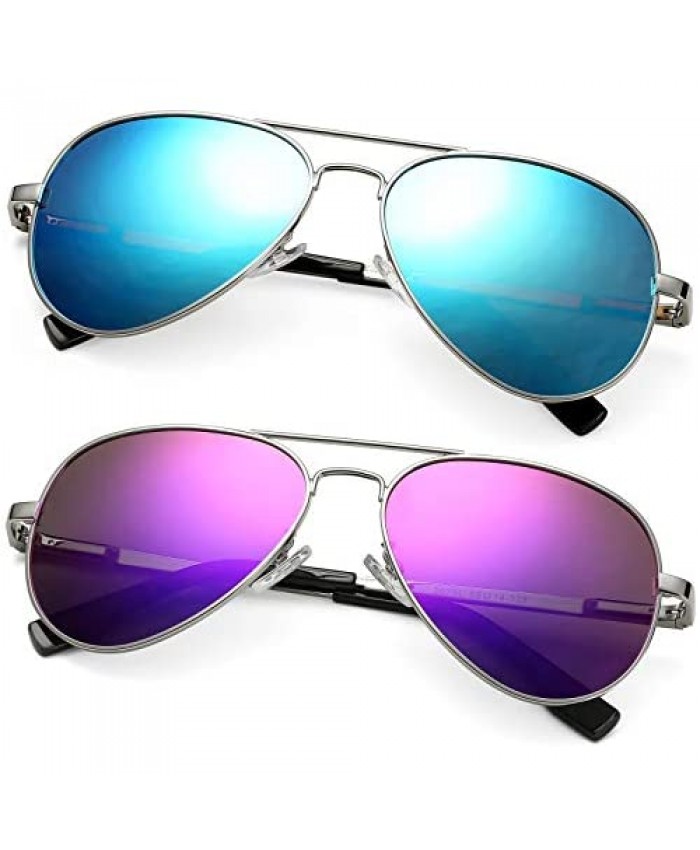 SeeBand Polarized Aviator Sunglasses for Women Men Classic Vintage Metal Frame
