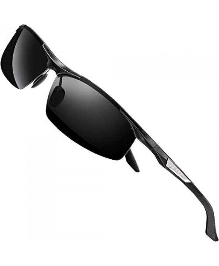 SIPLION Men's Sunglasses Polarized Sport Glasses for golf fishing driving Metal Frame Sun glasses