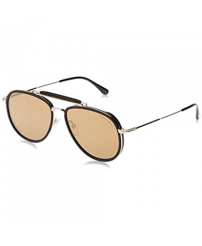 Sunglasses Tom Ford FT 0666 Tripp 01G shiny black/brown mirror