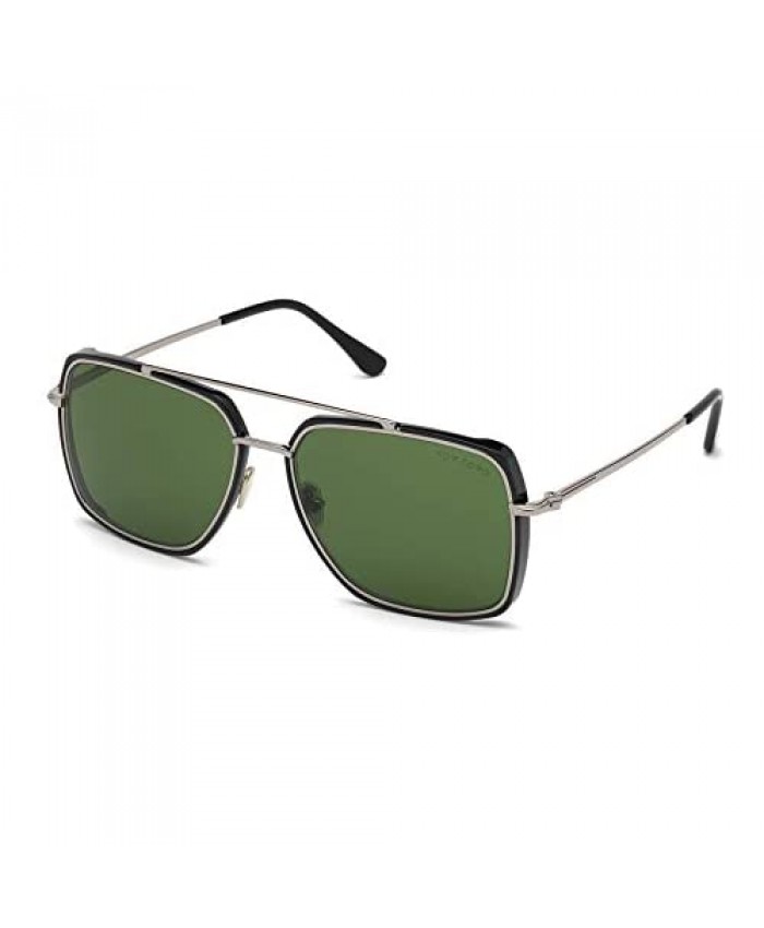 Tom Ford sunglasses Lionel (FT-0750-S 01N) Shiny Black - Palladium - Green lenses