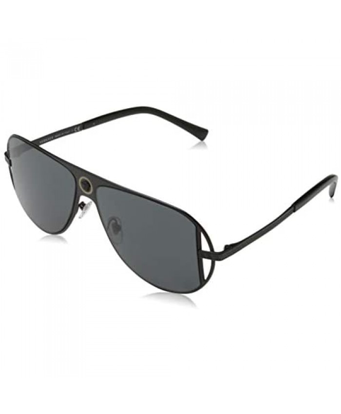 Versace Sunglasses Grey Frame Grey-Black Lenses 57MM