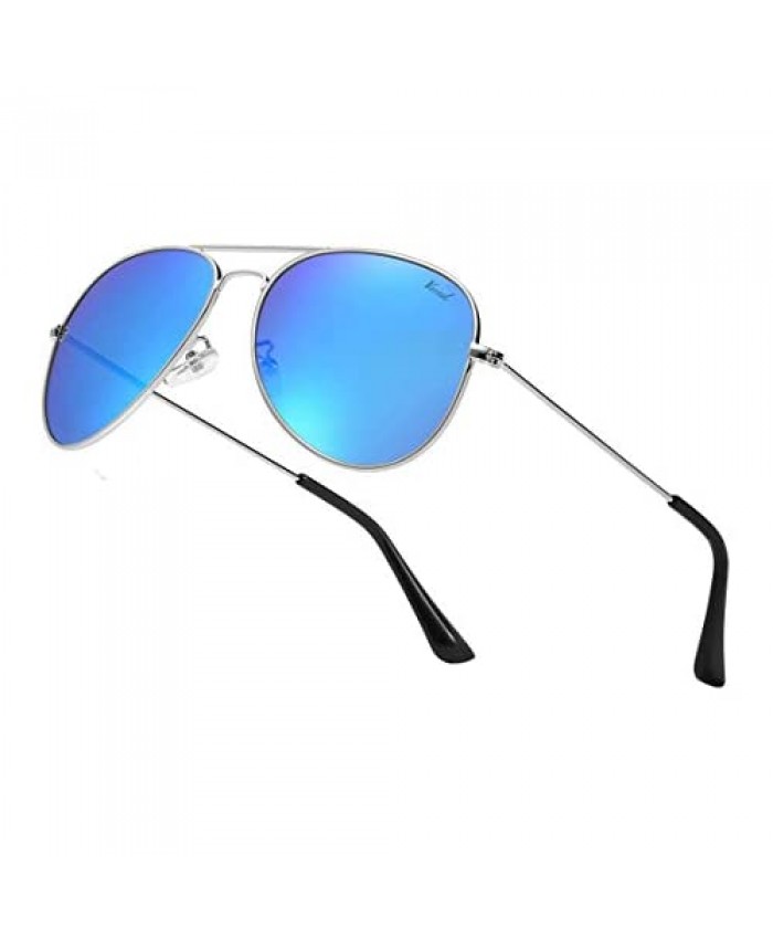 Versol Aviator Sunglasses for Men Women Mirrored Lens UV400 Protection Lightweight Polarized Aviators Sunglasses