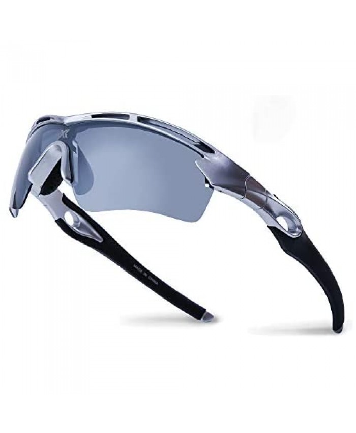 XR Polarized Sport Sunglass 100% UV Protect for Run Bike Fish TR90 Unbreakable Frame for Adult