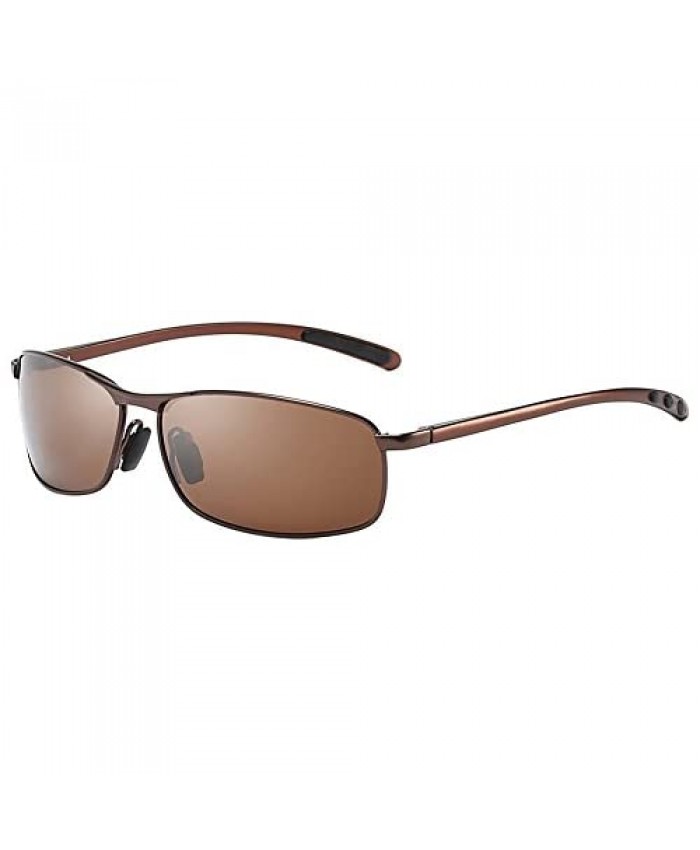 ZHILE Rectangular Polarized Sunglasses Al-Mg Alloy Temple Spring Hinge UV400