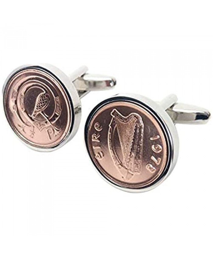 1978 Birthday Cufflinks - Irish Coin Copper Cufflinks