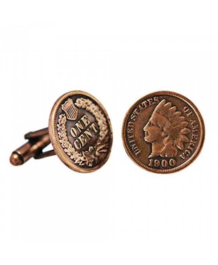 American Coin Treasures Copper Indian Head Penny Cuff Links