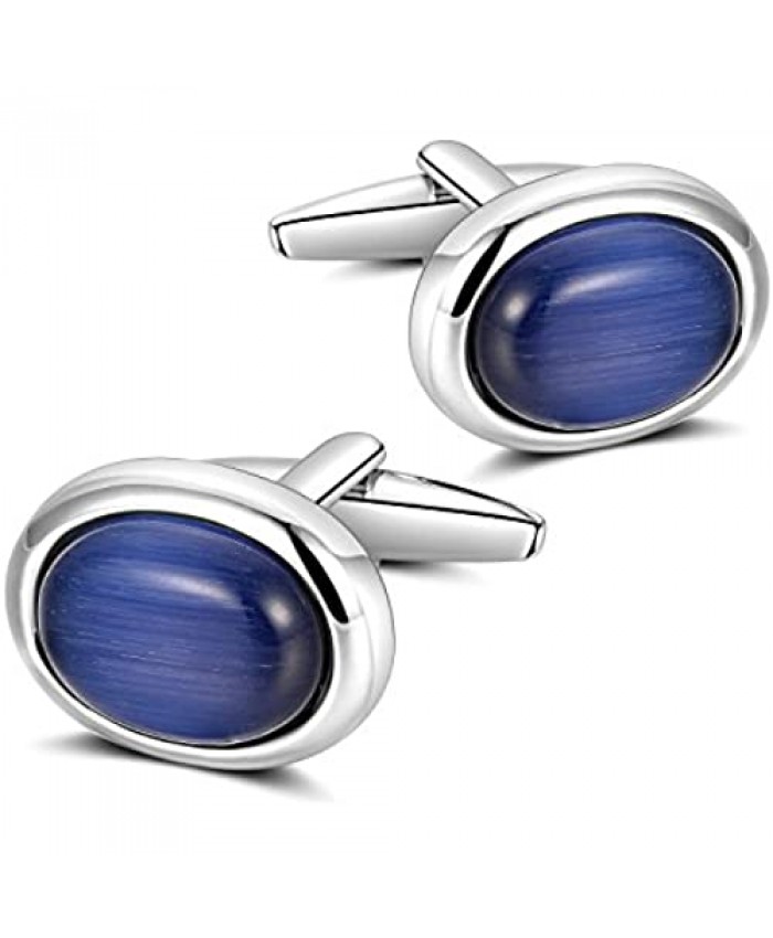 Cufflinks for Men - Anfly Men's Cufflinks Unique and Special Patterns to Choose from Rhodium Plated 100% Handcrafted for Wedding Business Shirts