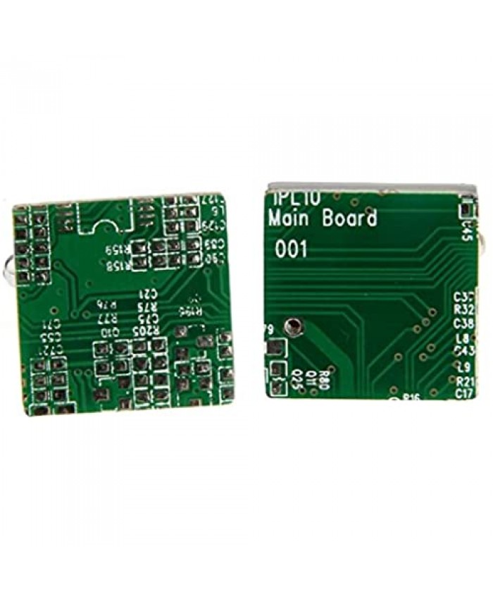 MRCUFF PC Motherboard Computer Chip Circuit Board Pair Cufflinks Presentation Gift Box & Polishing Cloth