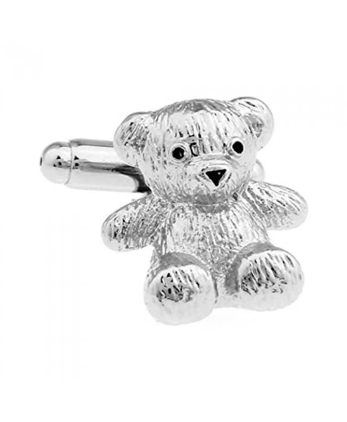 MRCUFF Teddy Bear Pair Cufflinks in a Presentation Gift Box & Polishing Cloth