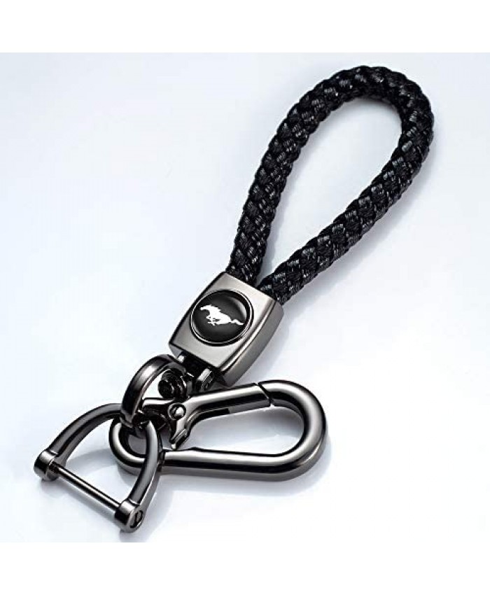 1Pack Leather Key Chain Suit for Mustang F150 with a Keychain Key Ring Family Present for Man and Woman